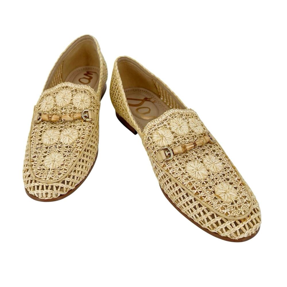 Sam Edelman women’s raffia vented resort loafers flat shoes - Picture 6 of 12